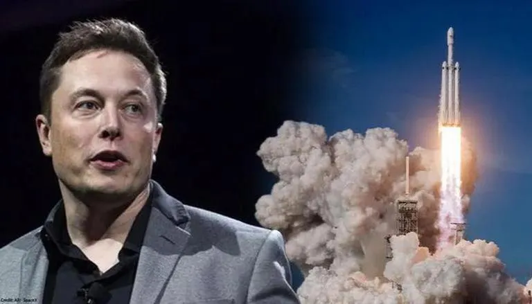 Elon Musk With Falcon Reusable Rocket